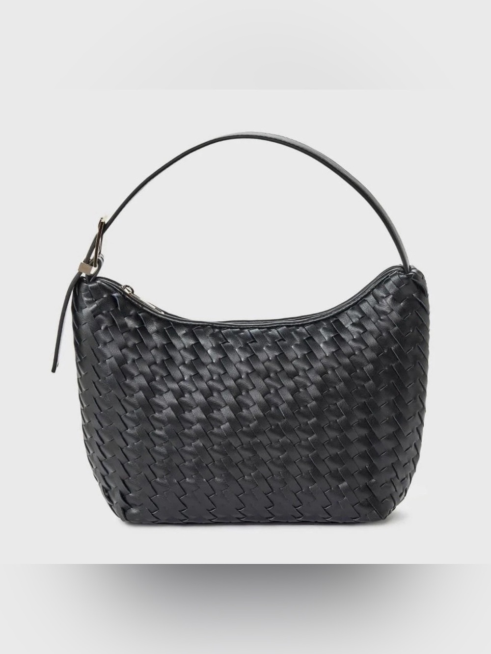 A new day Adjustable Black Woven
Shoulder Bag -Black